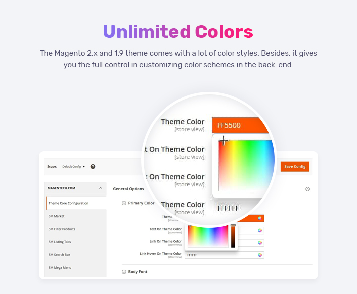 Best Magento 2 Themes - color