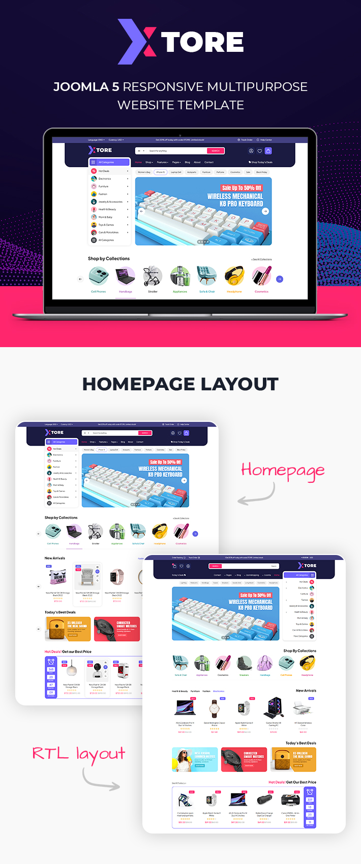 Xtore - Joomla 5 Responsive MultiPurpose Website Template