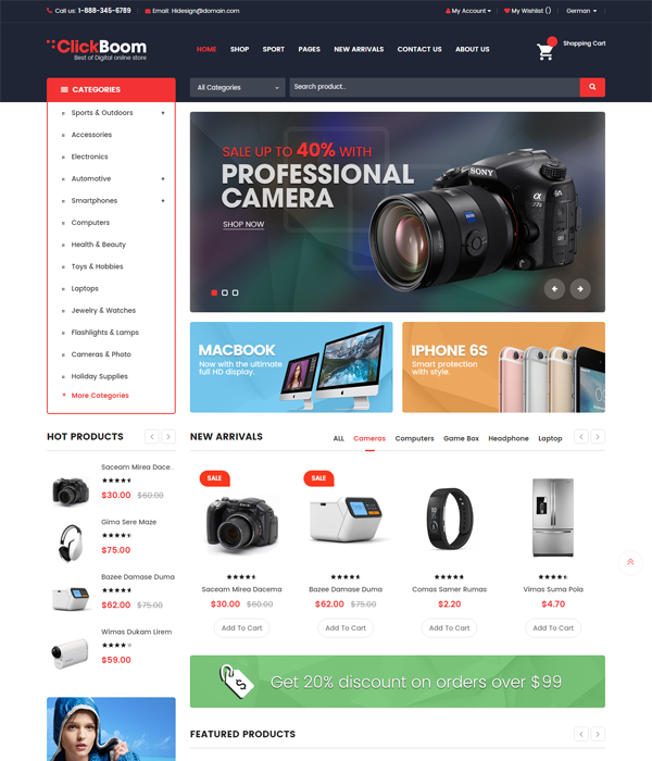 Best Magento Multi-Category Stores Themes - Muto
