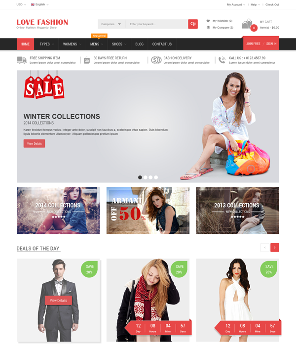 Best Free and Premium Magento 2.1 Themes 2017 Love Fashion