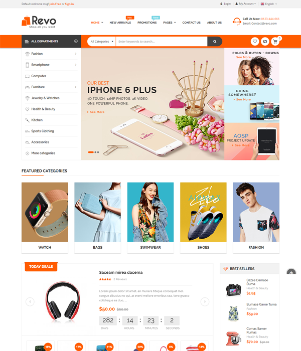 Best Magento Multi-Category Stores Themes - Arion