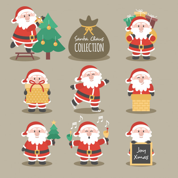 High-Quality Free Christmas Vector Graphics 2017 - Santa Claus