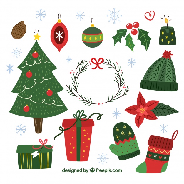 High-Quality Free Christmas Vector Graphics 2017 - Christmas design elements
