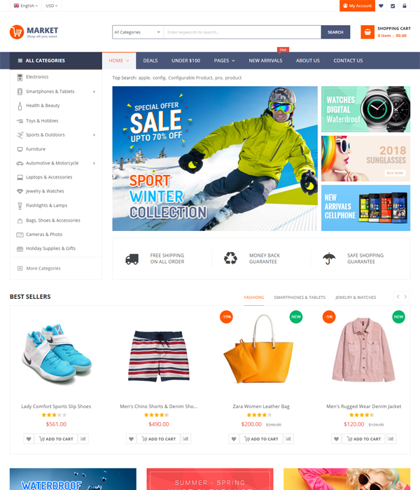 Best Free and Premium Magento 2.1 Themes in 2017 - Market