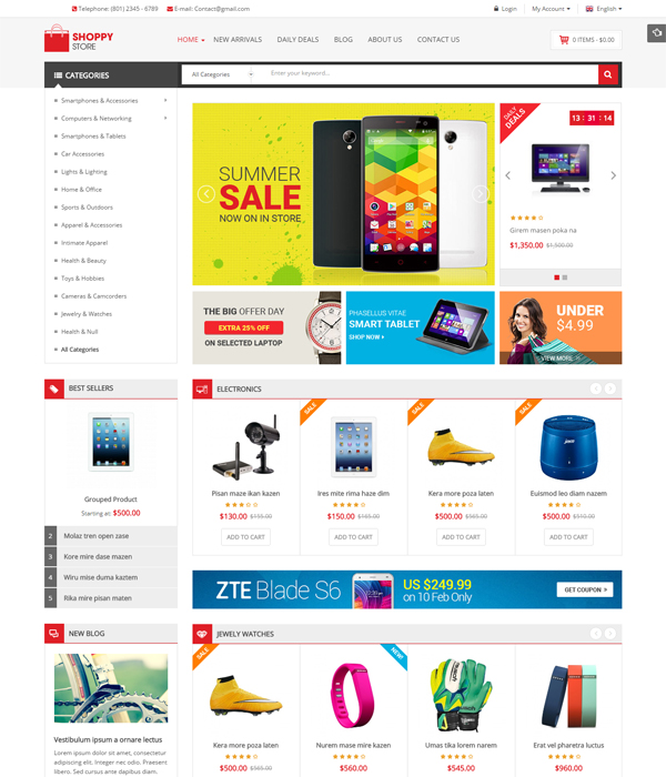 Best Magento Multi-Category Stores Themes - Shoppy