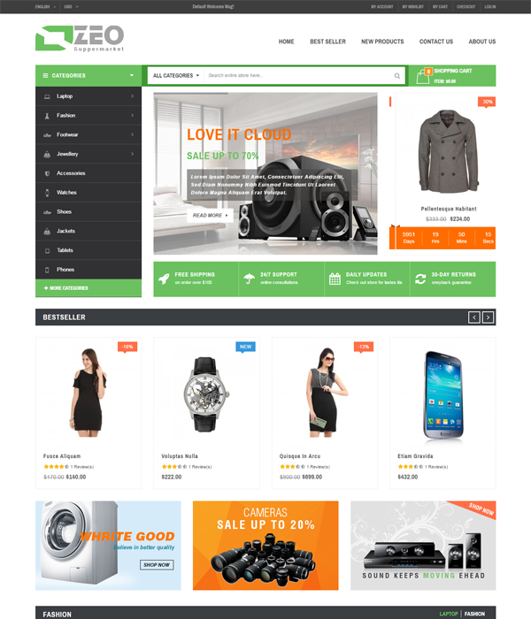 Best Magento Multi-Category Stores Themes - Ozeo