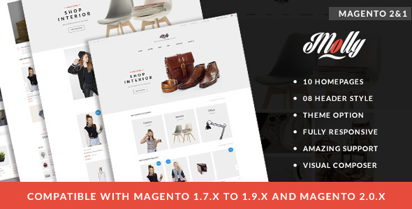 Best Free and Premium Magento 2.1 Themes in 2016 - Molly