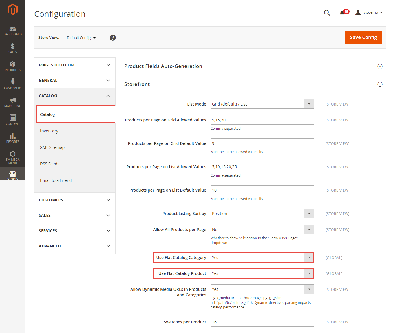 Enabling Flat categories in Magento 2