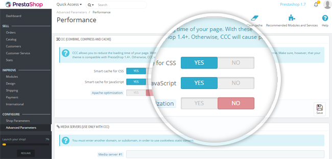 Optimize Prestashop Performance CCC