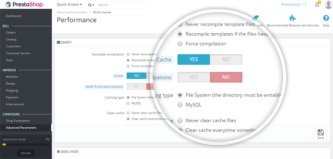 Optimize Prestashop Performance Smarty