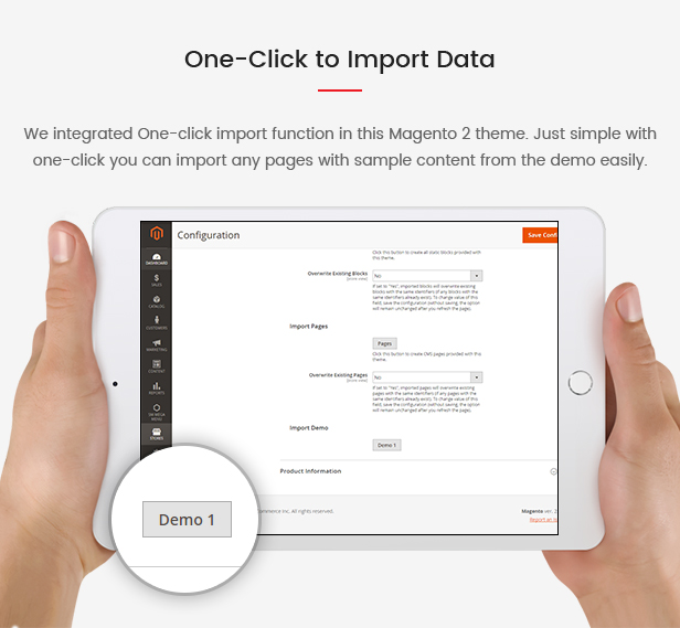 ONE-CLICK TO IMPORT DATA