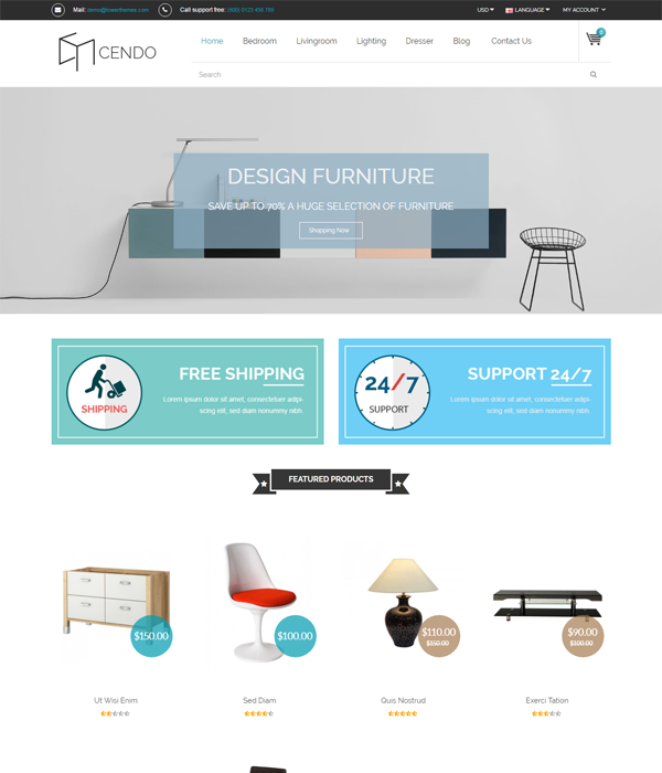 Best Furniture & Interior eCommerce OpenCart Themes - Cendo