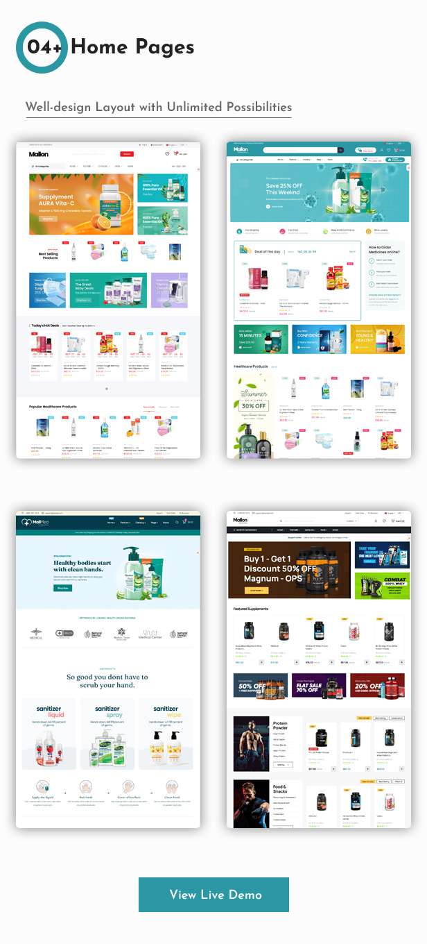 Mallon - Medical Store, Health Shop eCommerce Shopify Theme