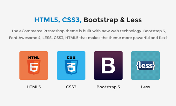 Responsive Prestashop Store Theme- HTML5, CSS3, BOOTSTRAP & LESS
