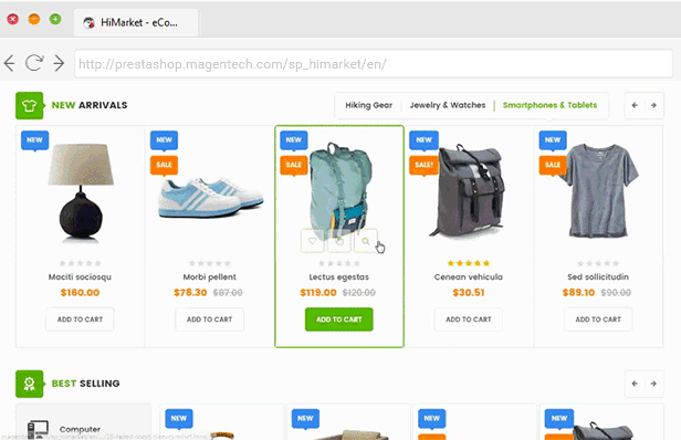 Prestashop Digital Theme - Quick view