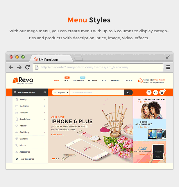 Responsive Prestashop Store Theme - Menu styles