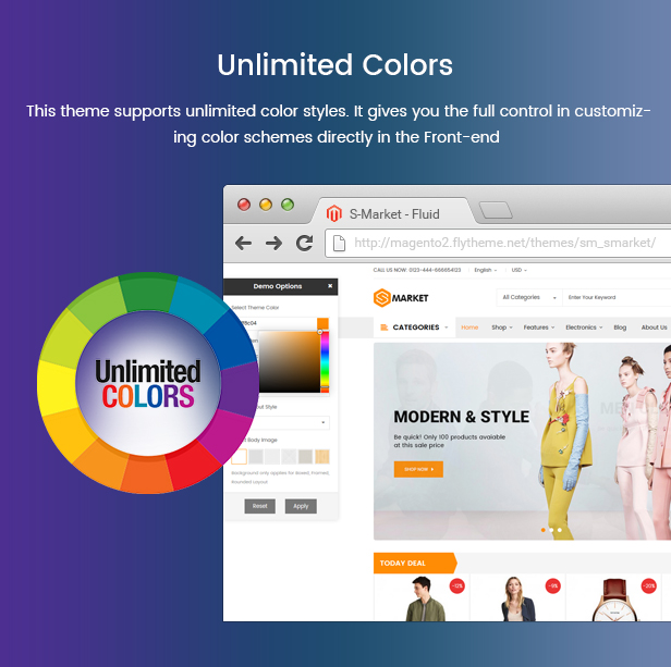 Prestashop Fashion Theme - Unlimited Colors