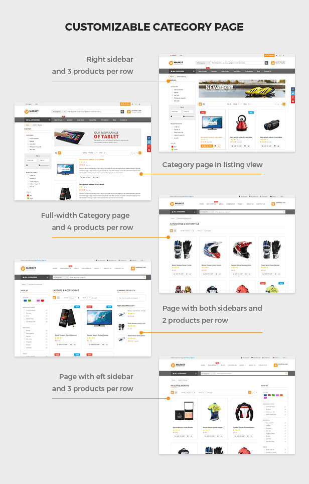 Market - Premium Responsive Magento 2 & 1.9 Store Theme - Listing Page