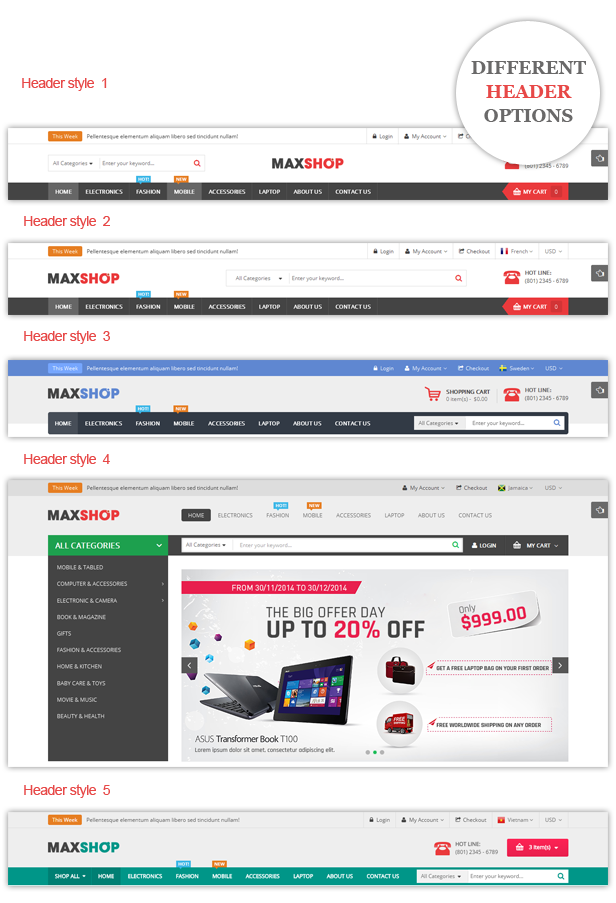 SW Maxshop - Header