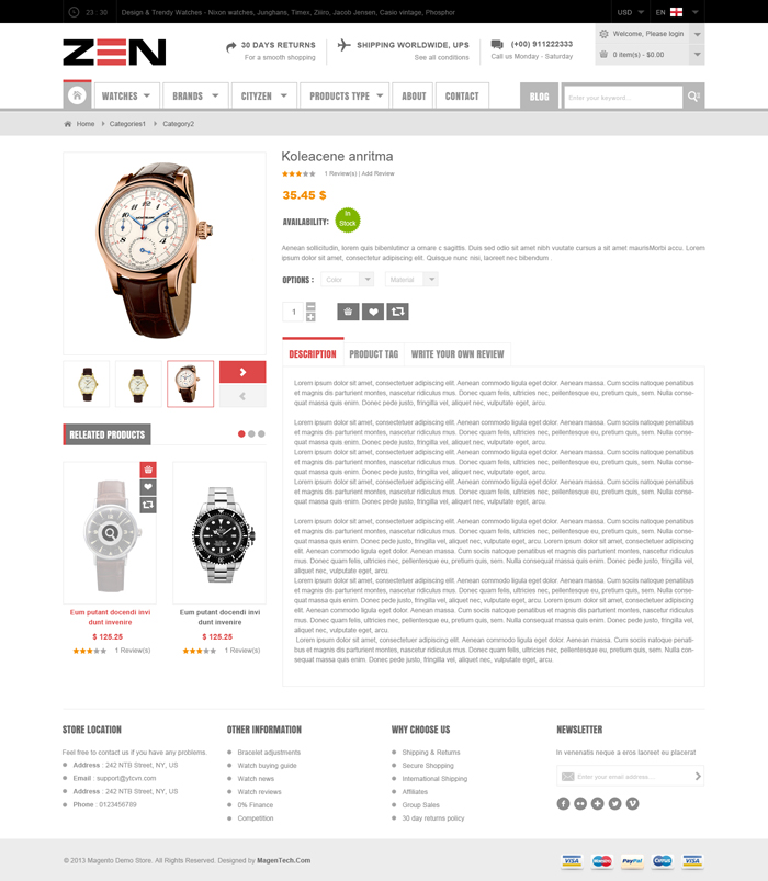 Preview SM Zen - Detail product Page