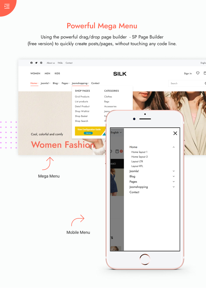 Sj Silk - Clean Fashion and Accessories Joomla Template