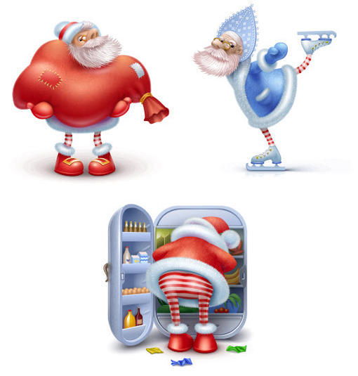 Christmas Resource Download - Three Happy Santas