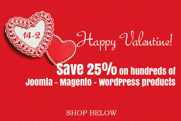 Discount 25% for hundreds of JOOMLA - MAGENTO - WORDPRESS items