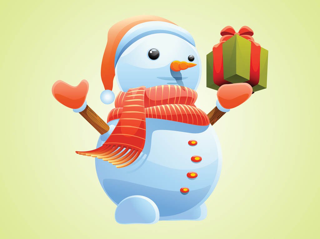 High-Quality Free Christmas Vector Graphics 2017 - Christmas Snowman