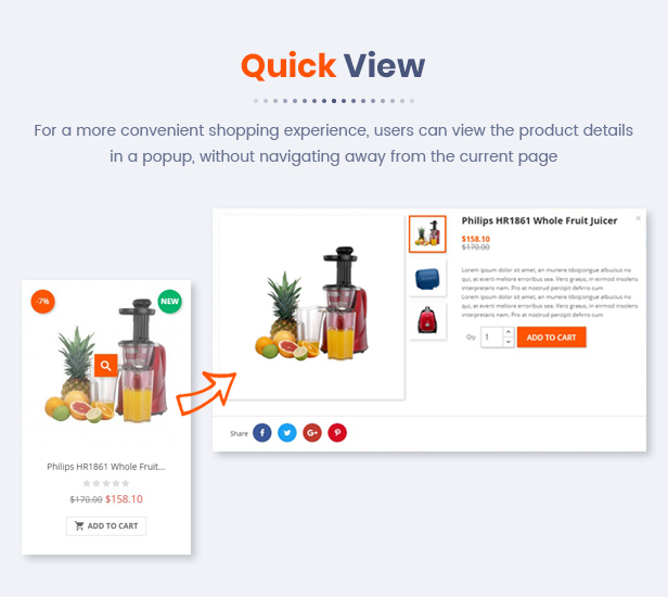 Market - Responsive Multipurpose Prestashop Theme - Quickview