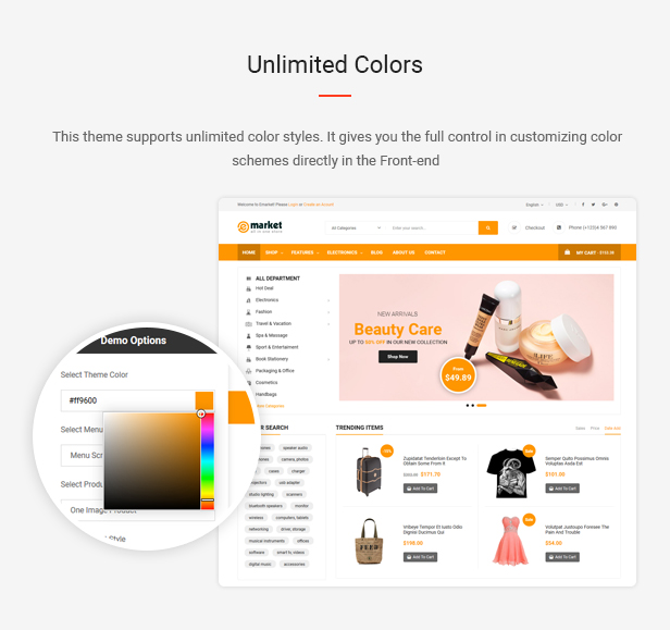 Prestashop Digital Theme - Unlimited Colors